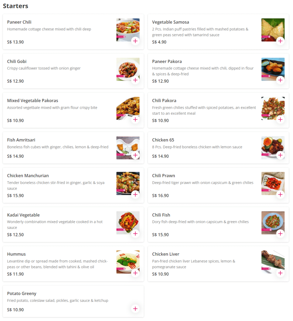 Soul-Of-India Starters Menu